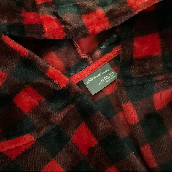 SET 3 Pc Boys Sz 10-12 Christmas PJs Set Hooded Robe Bundle - Picture 7 of 9